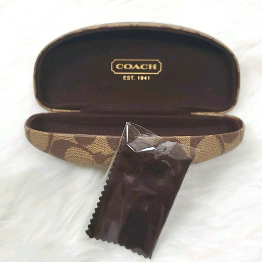 Classic Coach Monogram Clamshell Eyeglass case